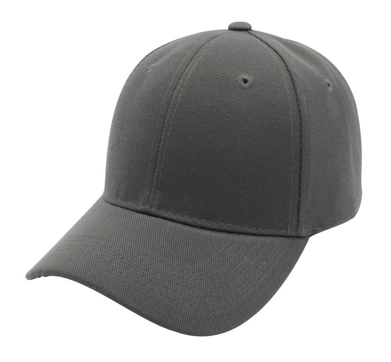 Top Level Baseball Cap Hat Men Women - Classic Adjustable Plain Blank, DGY Dark Grey - Image 1